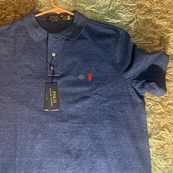 NWT MEN’S BLUE CLASSIC FIT POLO RALPH LAUREN SHIRT - Picture 3 of 8